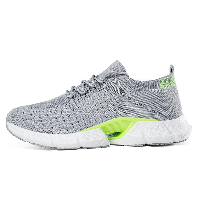 

2025 sports shoes men s breathable flying woven trendy shoes women s versatile fashion lightweight couple casual running shoes spot 36