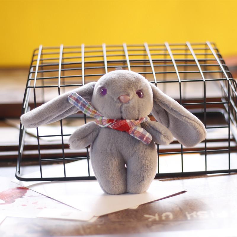 Entzückender Plüschhasen-Schlüsselanhänger Mini-Plüschtier Niedlicher Hasen-Taschenanhänger PP-Baumwolle