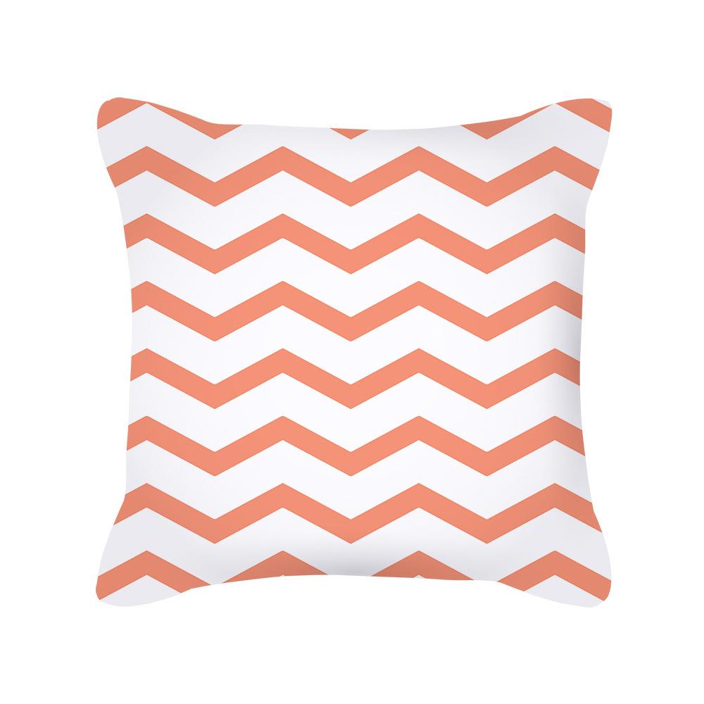 Furniture Life Peach Skin Velvet Pillow Cover Nordic Style Geometric Pattern Office Sofa Cushion Cover