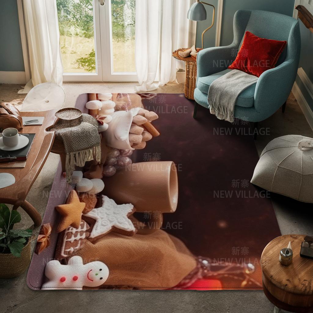 House entrance carpet Home door mat Living Room Bath Foot bathroom non-slip water absorption rugs bath Merry Christmas winter