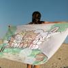 Cute Cat Mikko I-illustrations Microfiber Beach Towel Absorbent Quick dry Soft Yoga Swimming Resort Mountain Climbing Towel