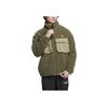 Adidas Originals Trefoil Solid Color Logo Embroidery Stand Collar Zip Jacket Men Outerwear Green IC8163