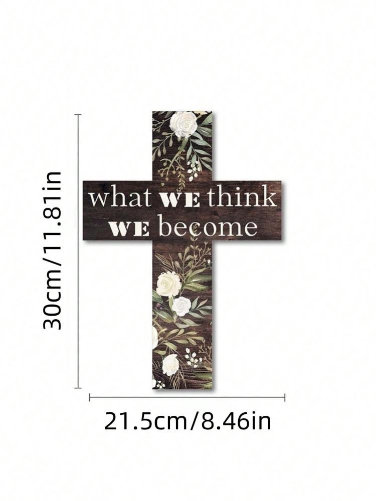 1pc cross wall sign, wooden plaque, solid wood decorative cross, two styles, suitable for bedroom, living room, kitchen, home de