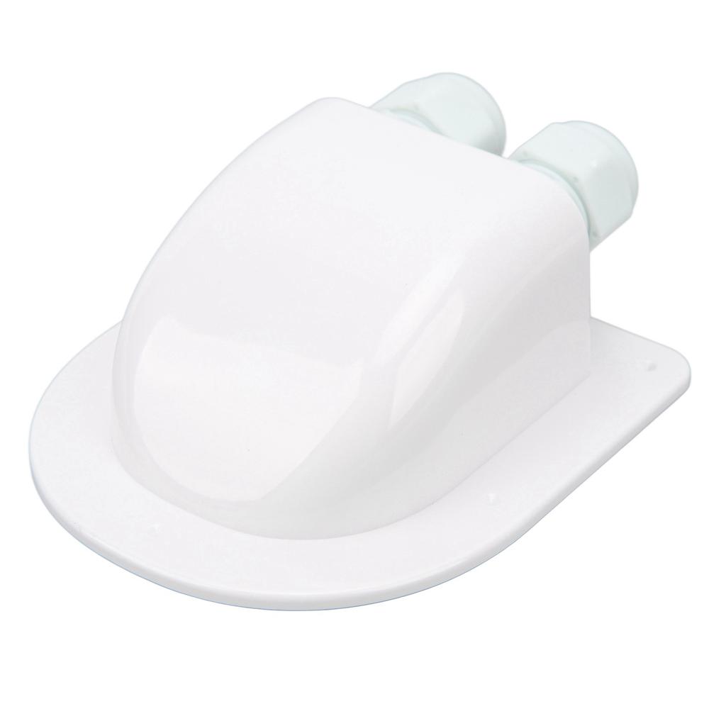 Cable Entry Gland Box IP68 Waterproof Weather Resistant Dual Cable Entry Housing for RV Roof Boat Yacht White