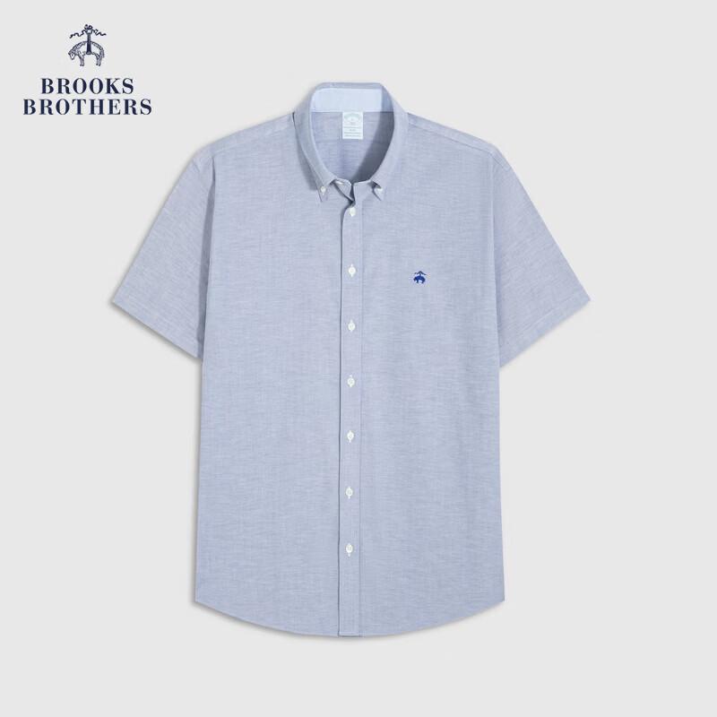 Мужская рубашка Brooks Brothers SS26 из оксфорда, простая в уходе XL