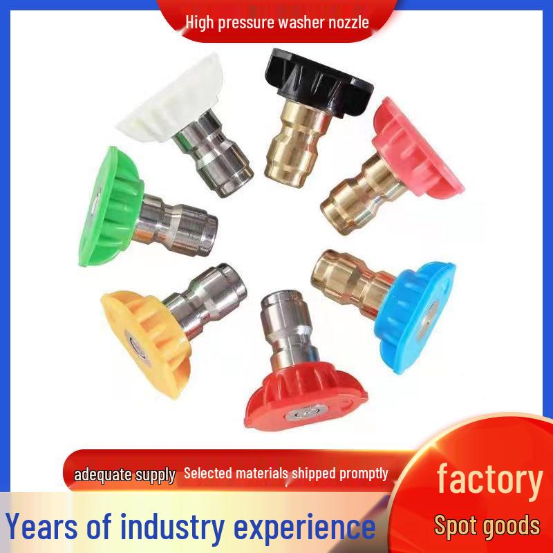 1/4 Ultra High Pressure Car Washer Nozzle: Quick-Connect Fan-Shaped Spray Attachment