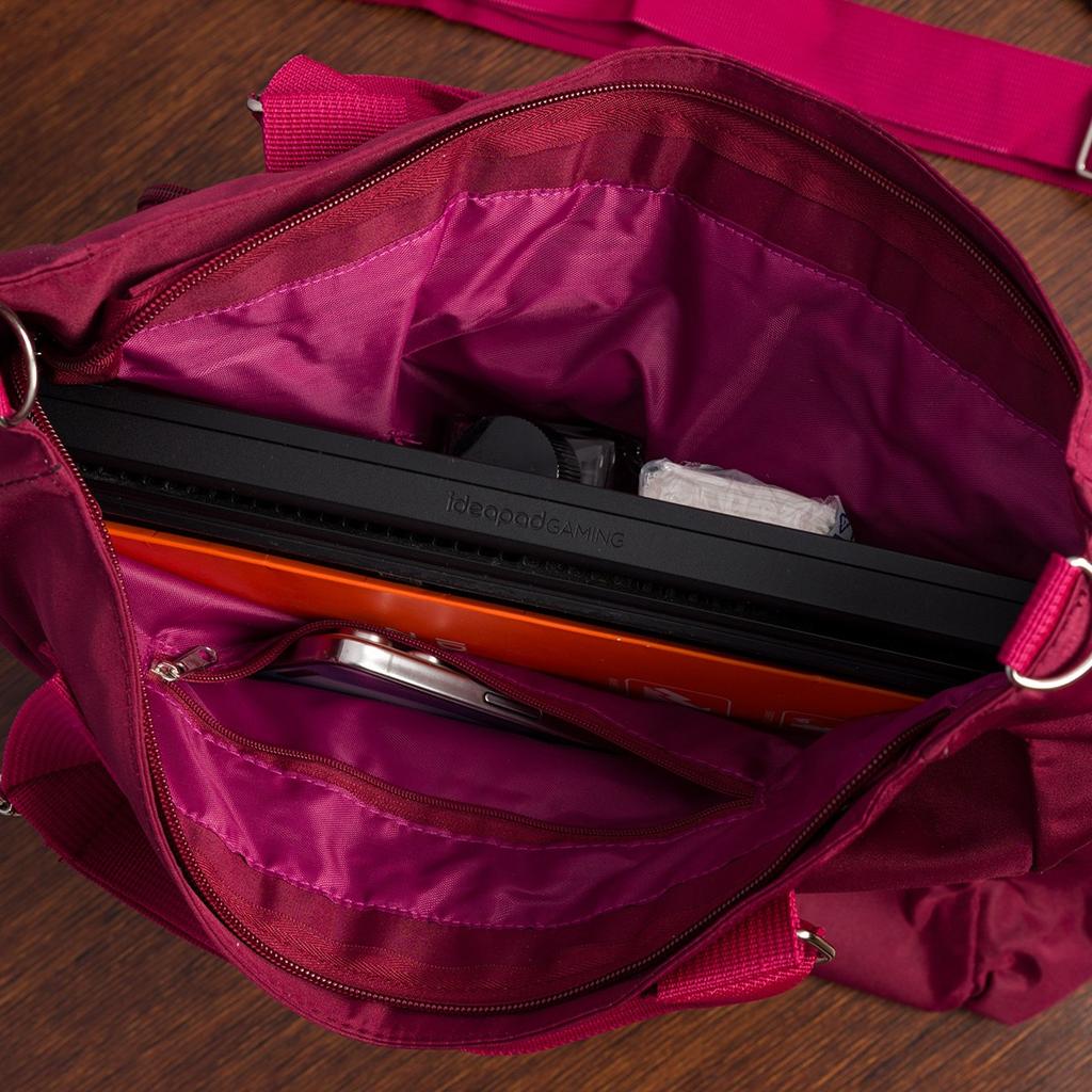 Torebka damska shopperka duża torba lekka A4 bordowa Beltimore J30