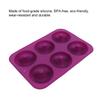 6 Cavity Silicone Donut Baking Pan Donut Chocolate Mold Microwave Freezer Safe(Purple)