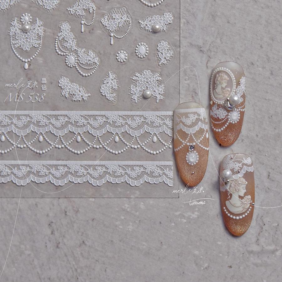 Яркие хрустальные кружевные цветочные наклейки для ногтей. Изготовление своими руками — фото 7