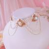 Exquisite Lace Pearl Choker Shiny Lolita Choker Necklace Fashion Rhinestone Tassel Necklace  Women