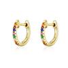 Sterling Silver Rainbow Earrings S925 Zircon Earrings