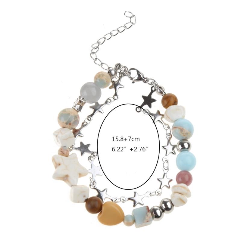 Y2K Star Beaded Bracelets Bangle Harajuku 2023 Fashion Jewelry Gift for Women