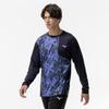 Tennis Wear Long Sleeve Practice Baritone Size 62JAC540 T-Shirt, Moisture-Wicking, Quick-Drying, Unisex, Blue, L,