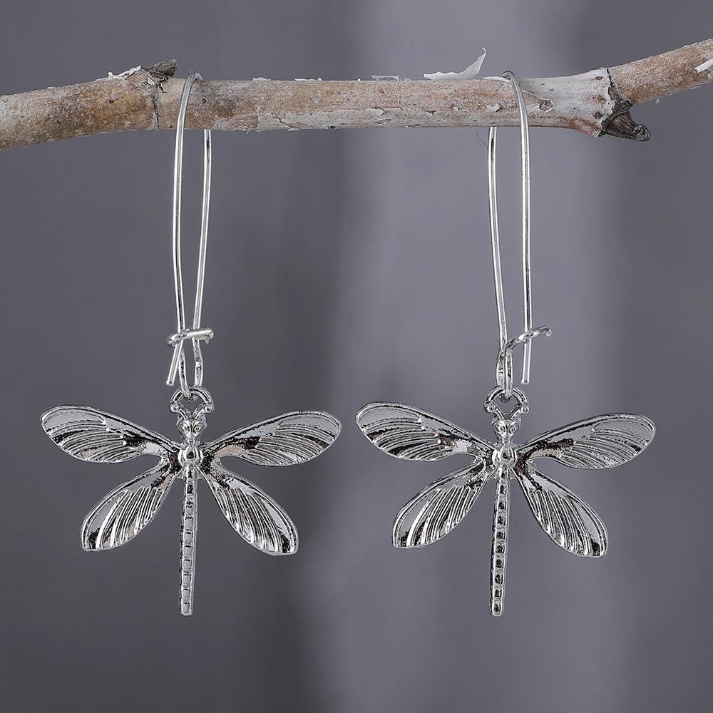 

Новые модные ретро серьги-подвески со стрекозой, нишевый дизайн, креативные серьги с изображением животных-джокера