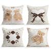 Cute Bear Cushion Pillowcase Printed Polyester 40/45/50cm Throw Pillowcover Decorative Sofa Cushion Pillowslip Home Decor