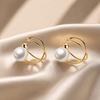 1 Pair Clip Earrings for Women, Simple Round Faux Pearl Earrings, Non Pierced Ear Clips for Dating Banquet Dance