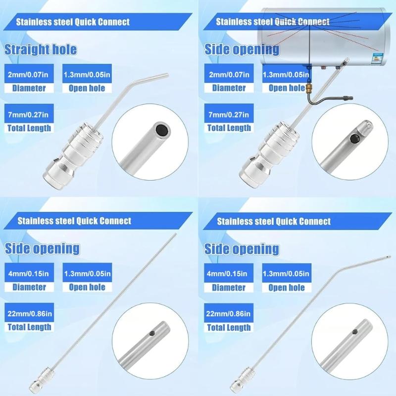 6Pieces Professional Appliance Cleaning Nozzle With Straight/Bent Tip For Hard To Access Place in Washing Machines
