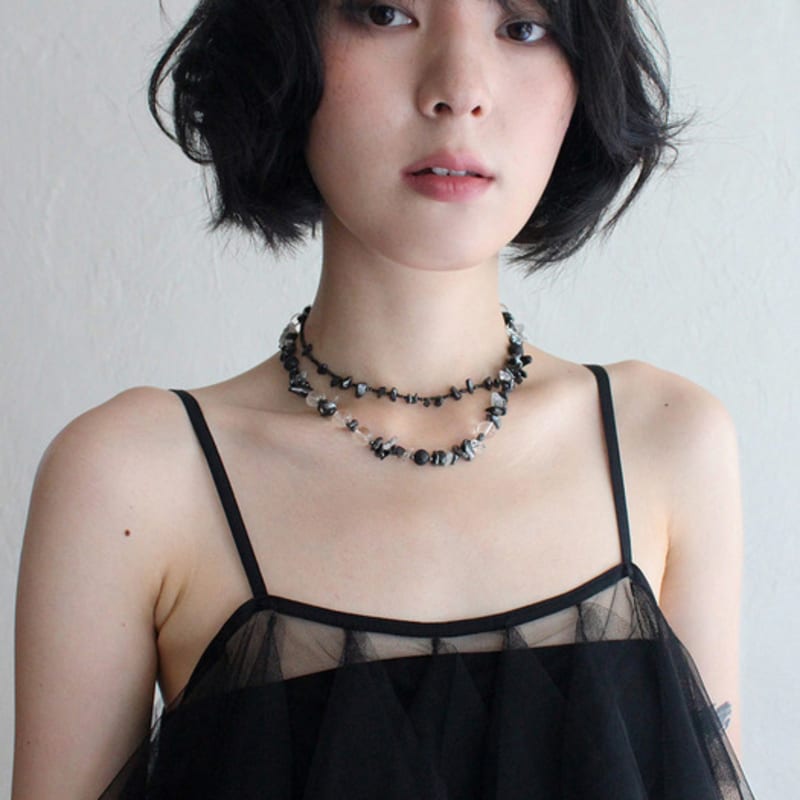 Rubati Necklace_THANATOS Layered Black Hematite