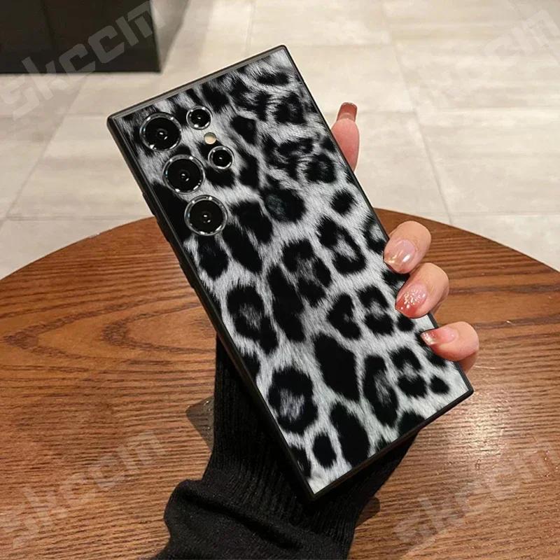 Leopard Print Pattern Phone Case For Samsung Galaxy S24 Ultra S23 FE S22 S20 Plus A73 A72 A71 A55 A54 A51 A50 A35 A15 Cover