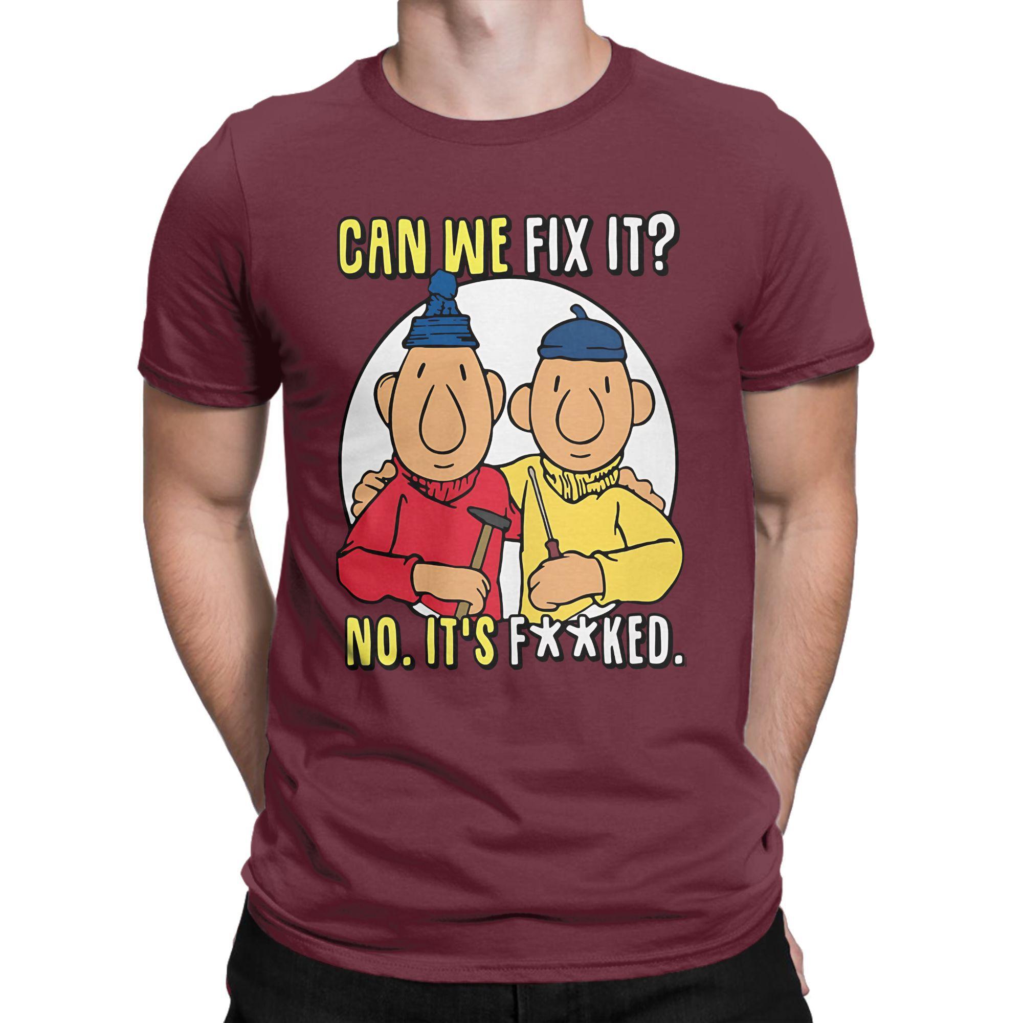 Lucky starfish Top Nieuwe Collectie Pat and Mat Anime T-shirt voor Mannen Vrouwen Katoenen T-shirts Kleding met Korte Mouwen 3XL
