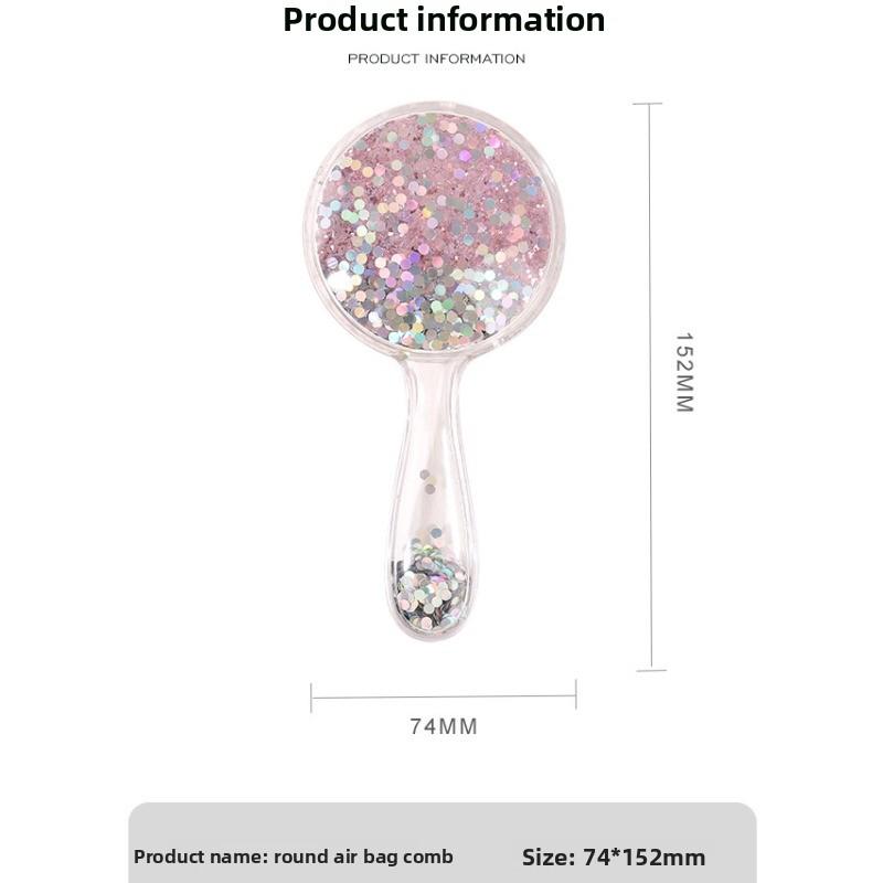 New air cushion comb - round handle, glitter scalp massager hair brush