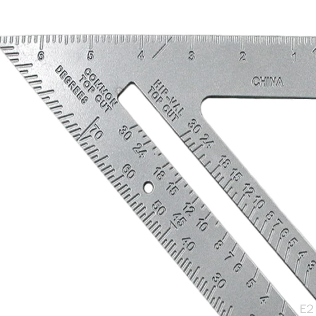 inch Degree Carpenter Triangle Ruler Comfortable to Resistant Easy Carry Professional Multiple