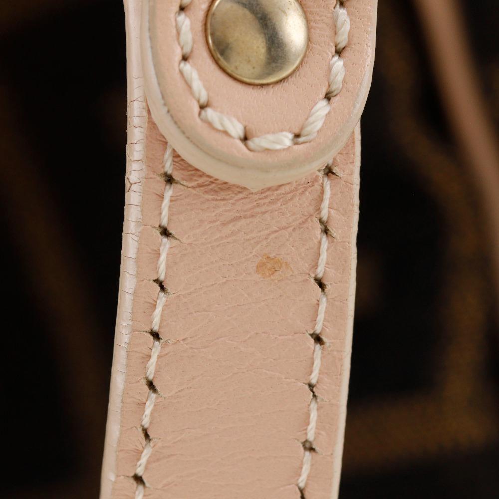 FENDI Zucca Tote Bag 8BH156 Logo charm Brown/pink canvas Women Used