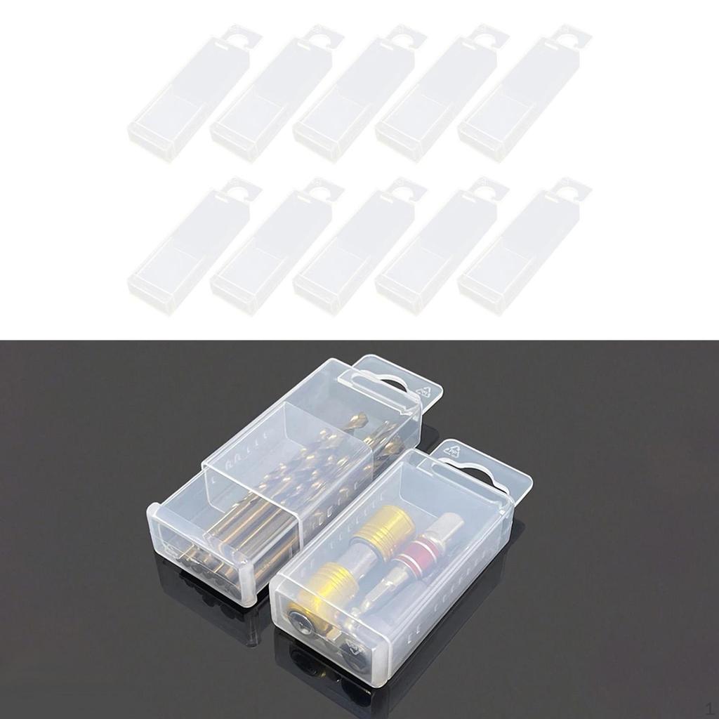 Cutie de depozitare pentru burghie 10 buc. Recipient pentru frecare, reglabil telescopic