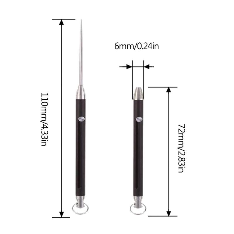 Titanium Alloy Toothpick Portable Tooth Pick Artifact Fruit Pick Retractable Toothpick Keys Pendant Camping Outdoor Tool