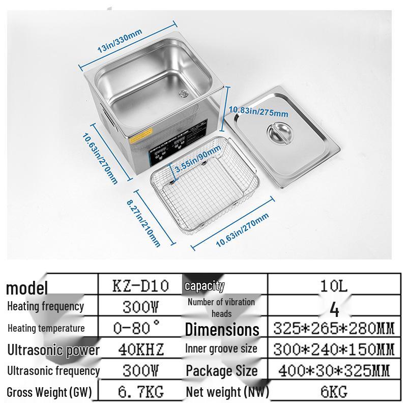 Compact Ultrasonic Cleaner for Industrial and Household: Rust & Oil Removal, Eyeglass Cleaner, Hardware Cleaning Instrument