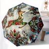 1pc Winter Deer Automatic Open/close Umbrella, 8-Rib Sturdy Structure, Portable Travel Umbrella, Parties, Everyday Use, Outdoor Accessory, A