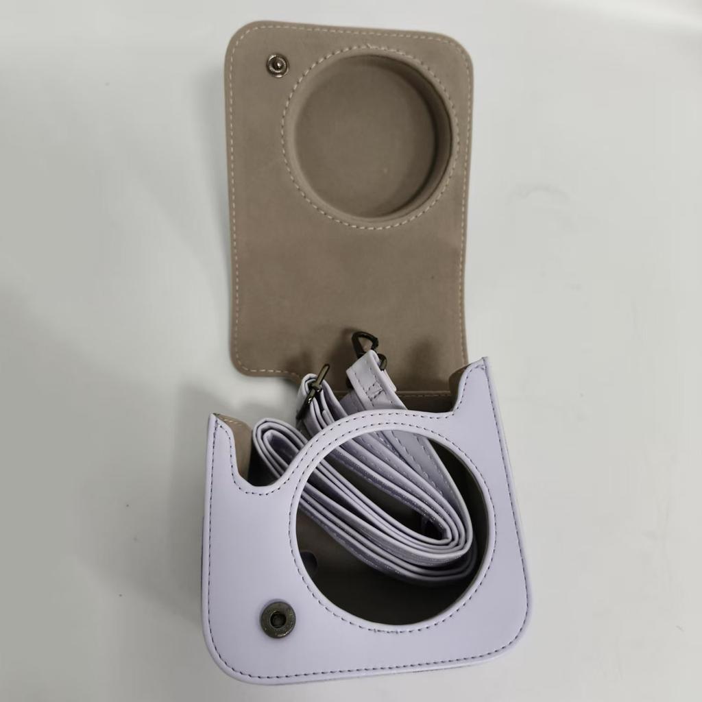 PU Leather Camera Case W/ Removable Adjustable Strap Carry Case Camera Bag Cover for Fujifilm Instax Mini 12 Instant Camera
