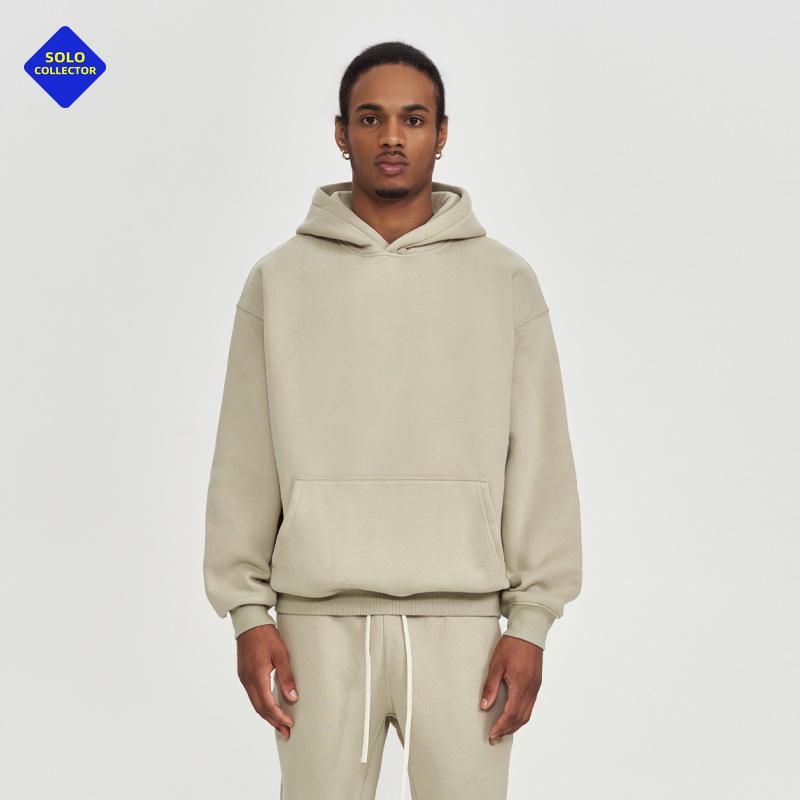 2025 Herren Oversize Dicker Hoodie, Mit Samt gefüttert, Herbst/Winter Kollektion, 350g Trendiger Amerikanischer Stil.