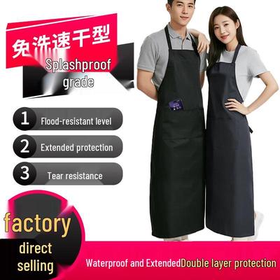 Water-Repellent Neck-Hanging Minimalist Apron for Restaurant & Kitchen Work