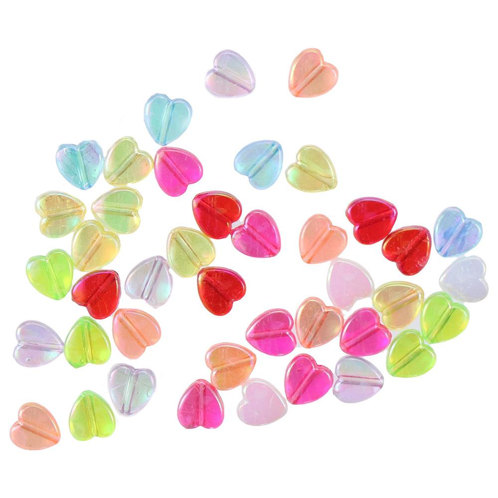 

320 шт., 8 цветов, акриловые бусины в форме сердца, бусины в форме коробки, сделай сам, изготовление ювелирных изделий, бусины в форме сердца, ожерелье