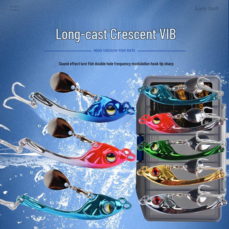 Xuan Yue VIB Metal Spinnerbait: Long Cast, Wobbling, Rotating Artificial Bait for Zander & Bass In Freshwater & Saltwater.
