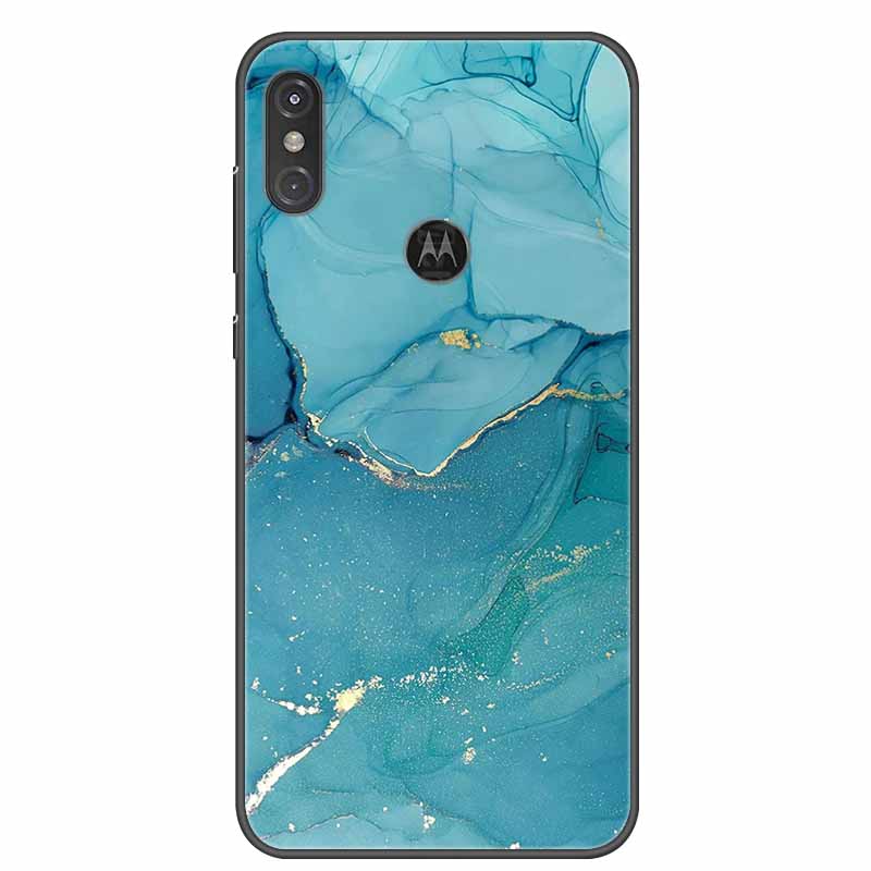 

For Moto One Vision Case Luxury Silicone TPU Soft Cover Phone Cover Для Motorola Moto One Action Macro Протиударний мармуровий чохол Moto One Action