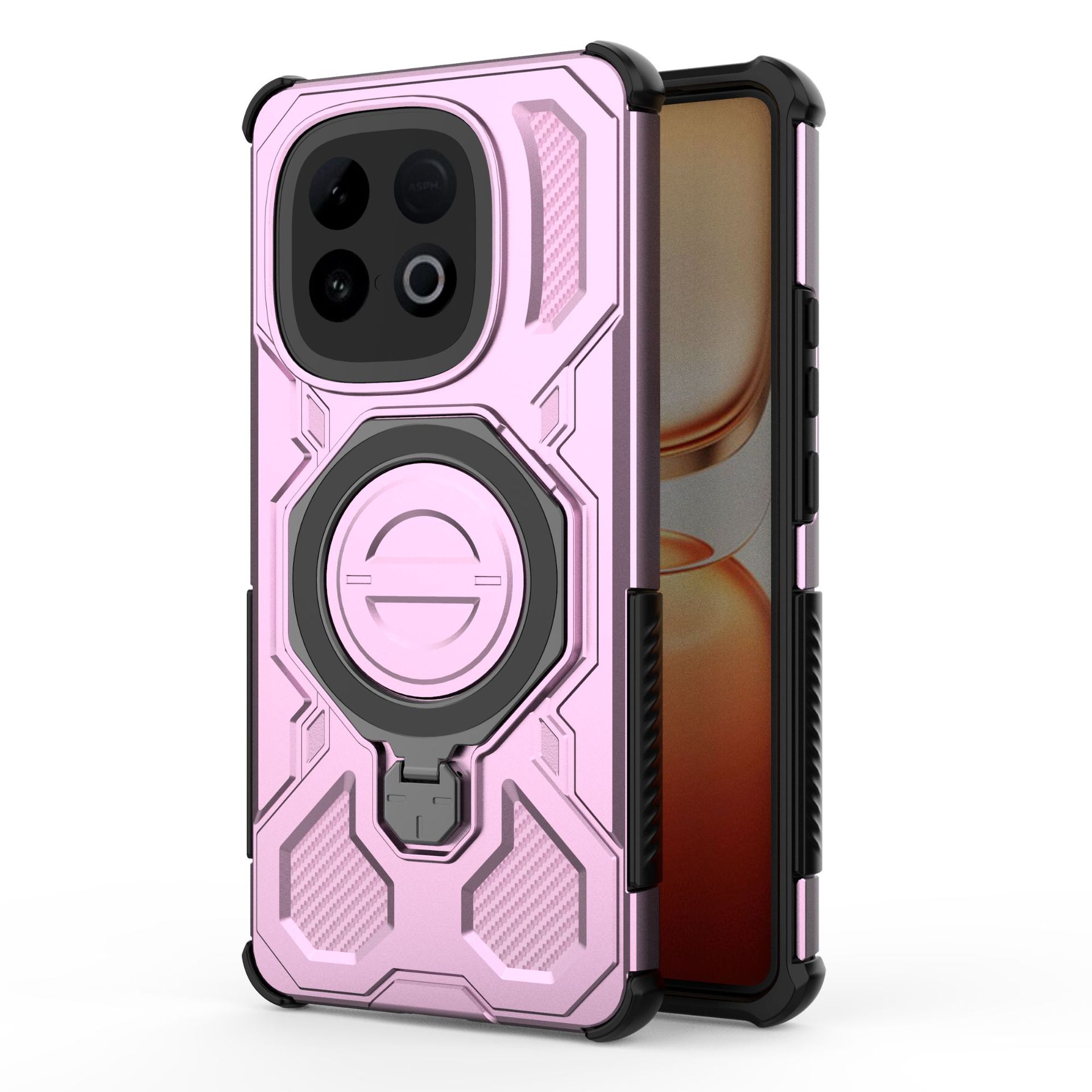 

Vivo IQOO Neo 10 Magnetic Ring Case 360° Rotatable [Military-Grade Drop Protection] + Metal Plate for MagSafe Phone Case фіолетовий