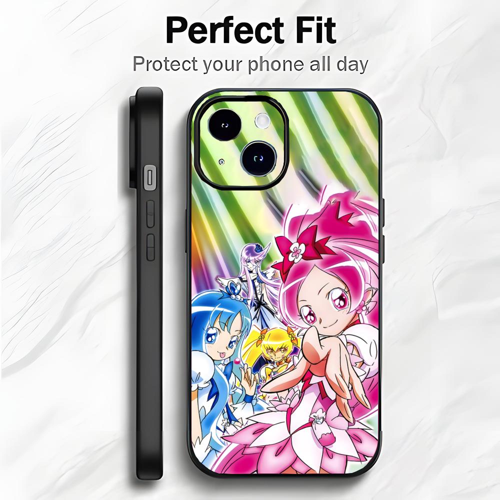 Cute Magical Anime S-Smile Pretty Cure Phone Case Phone Case Soft Packaging Lightweight For iPhone17 16 15 14 13ProMax