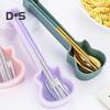 3 sztuk/zestaw zastawa stołowa zestaw sztućców piknikowych Food Grade mała wysoka wytrzymałość łyżka kempingowa widelec zestaw pałeczek
