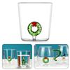 Decorative Christmas Glass Cup Christmas Party 3D Glass Mug Practical Festival Pattern Embellished Glass Mugs