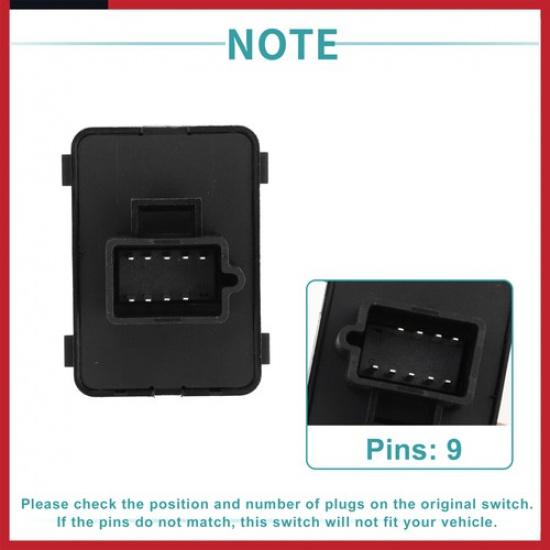 Car Mirror Switch Fit for Chevrolet Traverse 2009-2017 15808774 Black Metal