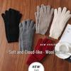 Women's Pure Wool Fingerless Gloves - Warm, Versatile Cycling Gloves for Autumn/Winter, Cold-Proof with Wrist Support.