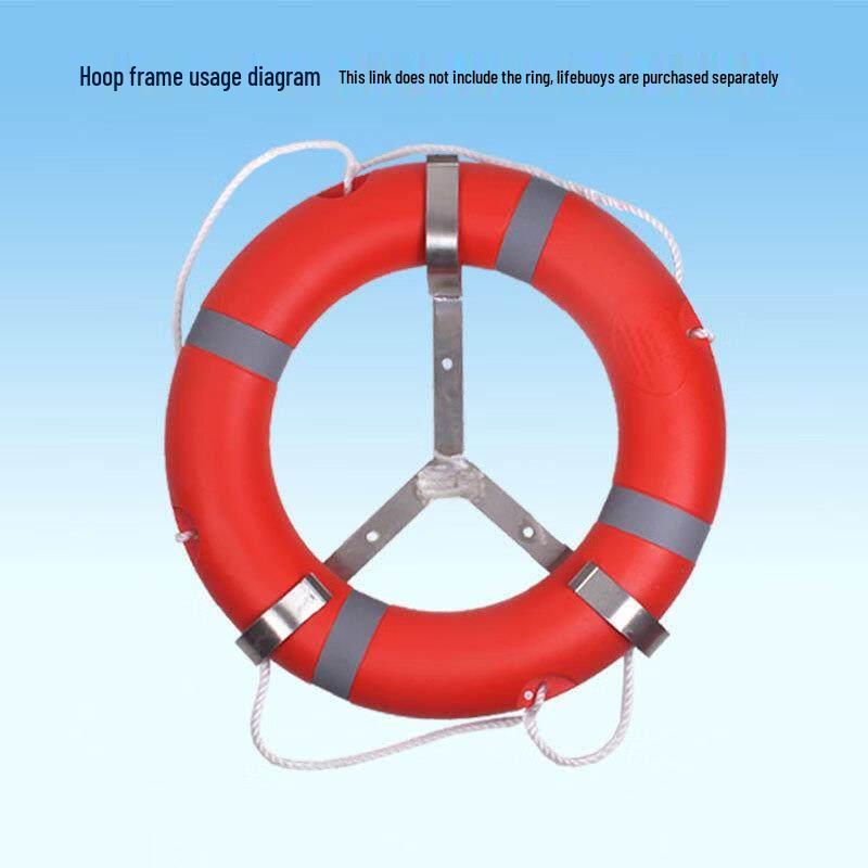Stainless Steel Marine Lifebuoy Kit with L-Bracket