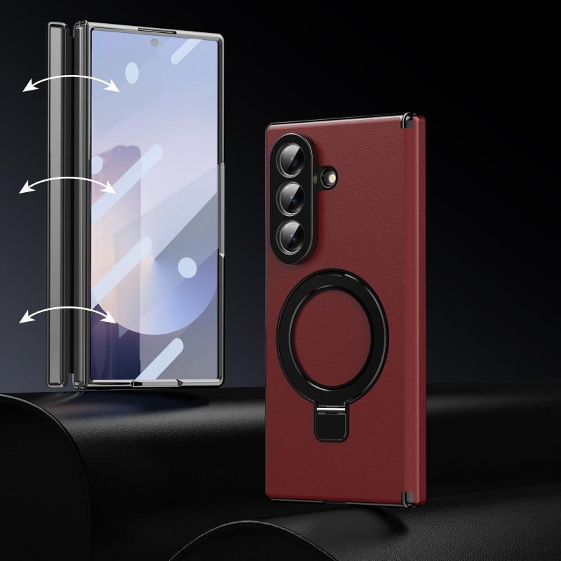 Magnetic Adsorption Phone Case With Built-in Kickstand Galaxy Z Fold 8 Ultra 7 PCTPU Hybrid Shockproof