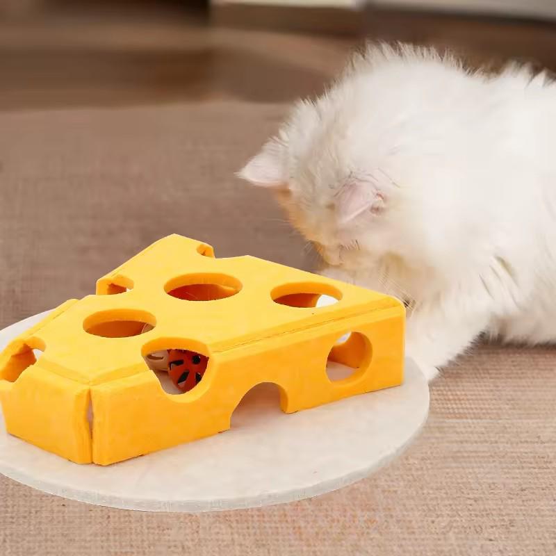 Interaktivní kočičí puzzle hračka puzzle plstěná krabice pro vnitřní kočky kotě nástroje pro mentální trénink hra na schovávanou hračky pro kočičí agilitu