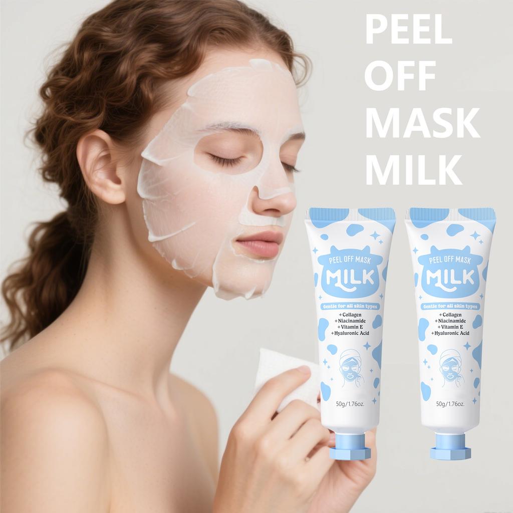 Mléčná slupovací maska, Maska pro čištění, hydrataci a zvlhčení.