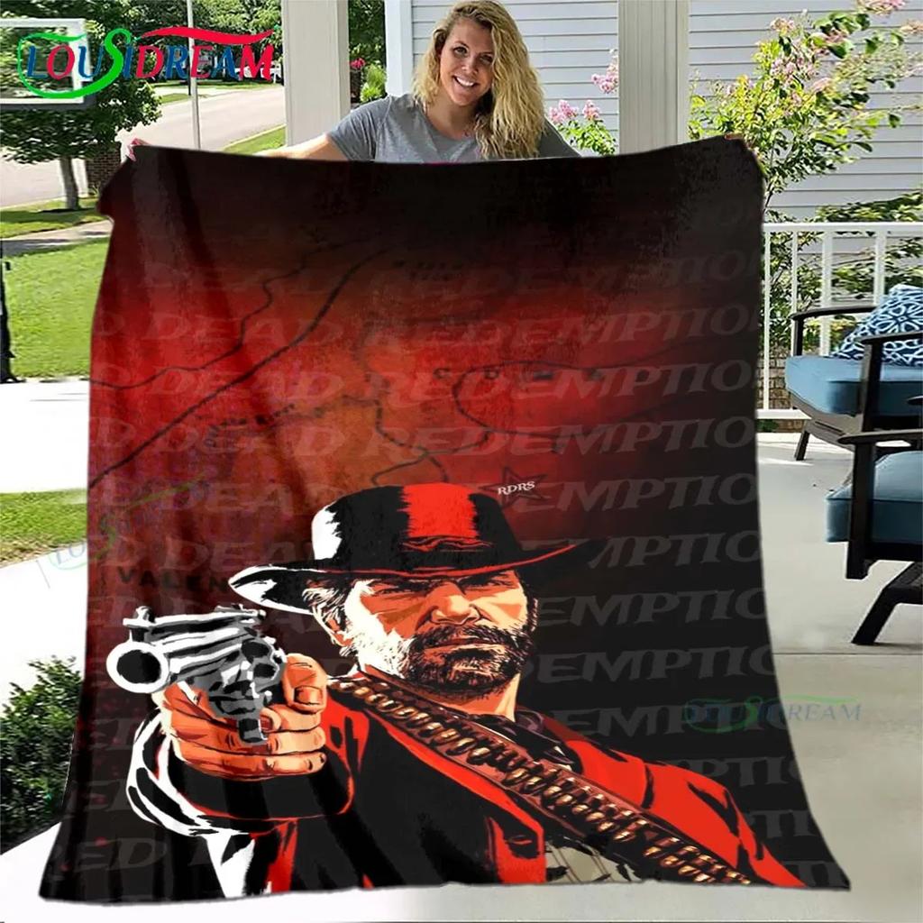 Popular Game Role A-Arthur Morgan Four Seasons Blanket Sofa Cover Travel Bed Plush Blanket Travel Office Break Blanket Gift