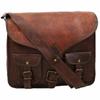Men Shoulder Messenger Bag Pure Waxed Genuine Leather Laptop Handbag Briefcase