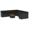 Vidaxl 11-Cz. Set da Giardino, Cuscini Rattan Nero Pe